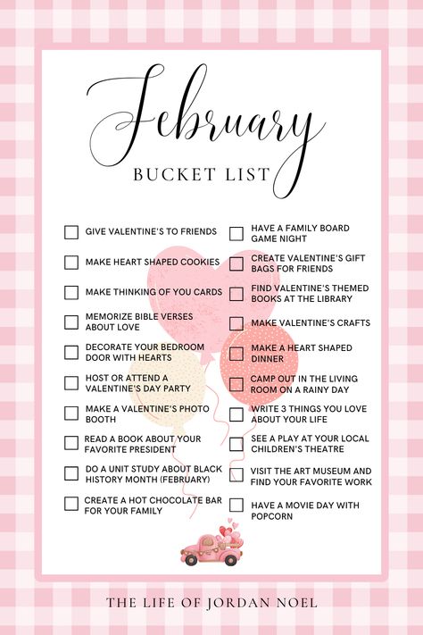 February bucket list for families february activities for kids February Activities For Kids, February Bucket List, Goodbye January, Bucket List For Families, Friend Game Night, Valentine List, Bucket List Printable, February Activities, February Bullet Journal