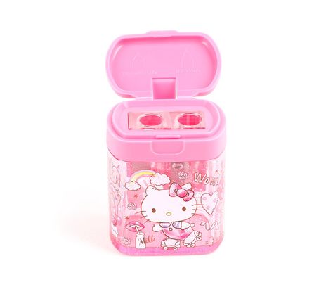 Hello Kitty Mini Dual Pencil Sharpener: School Days Hello Kitty School Supplies, Fun At School, Japanese School Supplies, Tiny Chum, Hello Kitty Pencil, Hello Kitty School, Cute Mini Backpacks, Hello Kitty House, Adorable Homes Game