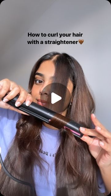 Rutuja J | Here’s how I curl my hair with a straightener for those effortless curls💁🏻‍♀️
.
.
.
.
.
.
.
.
.
#straightenercurls #curls #hairstyling... | Instagram How Curl Hair With Flat Iron, How To Curl Your Hair With Straightener, How To Curl Your Hair With A Straightener, How To Curl Your Hair With A Curl Iron, How To Curl Hair With Flat Iron, Hair With A Straightener, Effortless Curls, Curl My Hair, Curls With Straightener