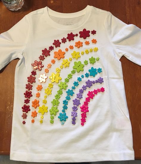 100 day of school shirt I made for my daughter. We used buttons and hot glue. 100th Day Of School Shirts For Girls Diy, 100th Day Of School Shirts For Girls, 100 Days Of School Shirt For Girls Diy, 100 Days At School, School Shirt Ideas, 100 Days Of School Project Kindergartens, 100 Day Project Ideas, 100 Day Shirt Ideas, 100days Of School Shirt