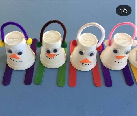 Christmas Crafts For Classroom, Easy Preschool Christmas Crafts, Crafts For Classroom, Crafts For The Classroom, Winter Sports Crafts, Påskeaktiviteter For Barn, Classroom Christmas Activities, Winter Crafts Preschool, January Crafts