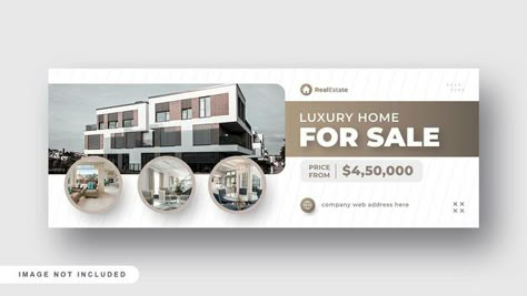 Architecture Banner Design, Real Estate Banner Design, Banner Real Estate, Real Estate Facebook Cover, Google Banner Ads, Banner Website, Frames Design Graphic, Real Estate Banner, Furniture Graphic