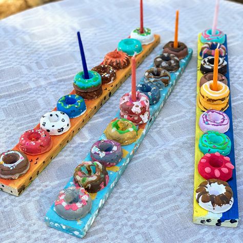 Make Your Own Menorah, Hanukkah Menorah Crafts For Kids, Hanukkah Menorah Diy, Diy Hanukkah Menorah, Diy Menorah For Kids, Preschool Hannukah Craft, Hanukkah Art Projects For Kids, Menorah Crafts For Kids, Hanukkah Activities Preschool