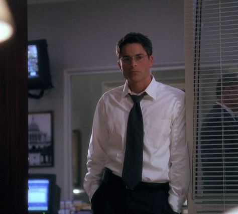 Rob Lowe - The West Wing S1 Rob Lowe West Wing, Young Rob Lowe, Aaron Sorkin, The West Wing, Rob Lowe, West Wing, Antoine Griezmann, Girl Dinner, Aesthetic Board