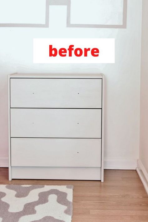 Ikea White Dresser, Diy Wallpaper Headboard, Dresser Update, Dresser Upcycle, Ikea Dresser Makeover, Thrift Store Furniture Makeover Diy, Ikea Dresser Hack, Dresser Hack, Green Dresser