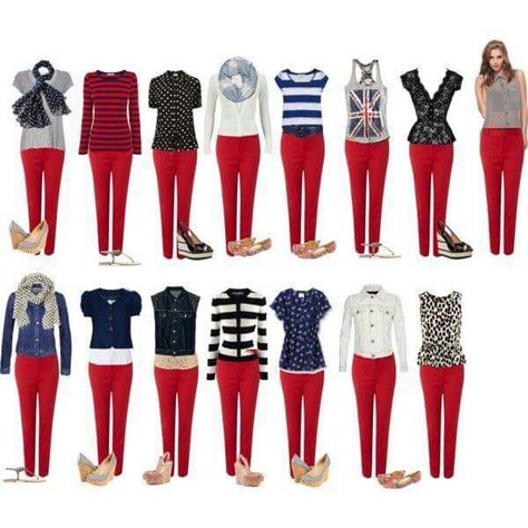 Outfit Pantalon Rojo, Red Jeans Outfit, Red Pants Outfit, Mode Tips, Red Jeans, Outfit Jeans, Red Pants, Red Outfit, Wearing Red