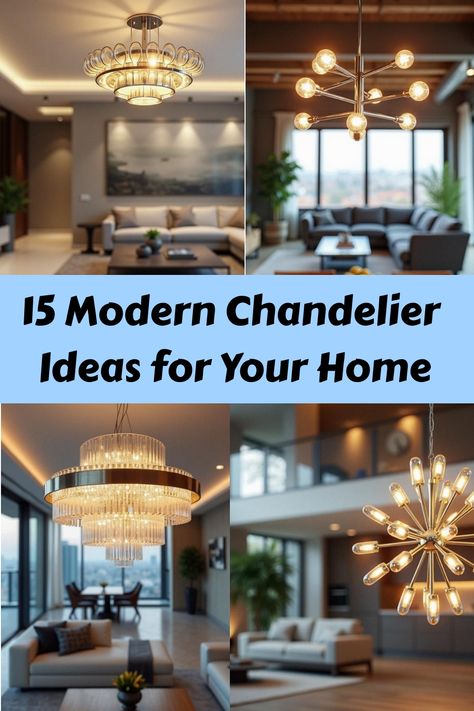 15 Modern Chandelier Ideas for Your Home Living Chandelier Ideas, Chandelier Design Modern, Farm Kitchen Decor, Big Chandelier, Chandelier Ideas, Interior Tips, Glam Lighting, Room Hanging Lights, Living Room Light Fixtures