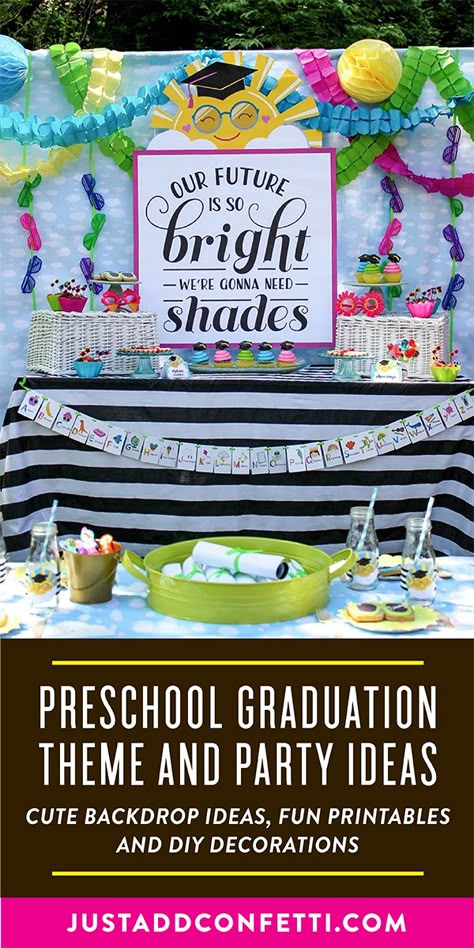 Kindergarten Graduation Themes, Preschool Graduation Theme, Kindergarten Graduation Decorations, Kindergarten Graduation Ceremony, Vpk Graduation, Kindergarden Graduation, Preschool Graduation Party, Elementary Graduation, Kindergarten Graduation Party