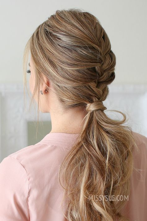 French Braid Ponytail | MISSY SUE Ponytails Hairstyles, Missy Sue, French Braid Ponytail, Braid Ponytail, Asymmetrical Hairstyles, French Braid Hairstyles, Disney Collage, Shoulder Hair, A Ponytail