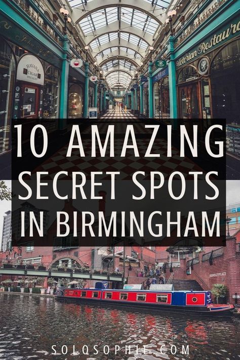 In search of the best of secret Birmingham, England? Here's your ultimate guide to Birmingham hidden gems and secret spots in Birmingham you must visit on your next UK trip Oxford Alabama, Birmingham Photography, Birmingham Canal, Uk Castles, Northern Ireland Travel, Alabama Travel, Uk Trip, British Seaside, Oxford England