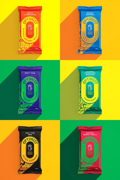 These Energy Bars Will Make You Look at the Bright Side — The Dieline - Branding & Packaging Design Packaging Design Colorful, Colorful Packaging Design, Bright Color Combinations, Bright Color Design, Best Packaging Design, Look At The Bright Side, Dieline Packaging, Colorful Packaging, Organic Packaging