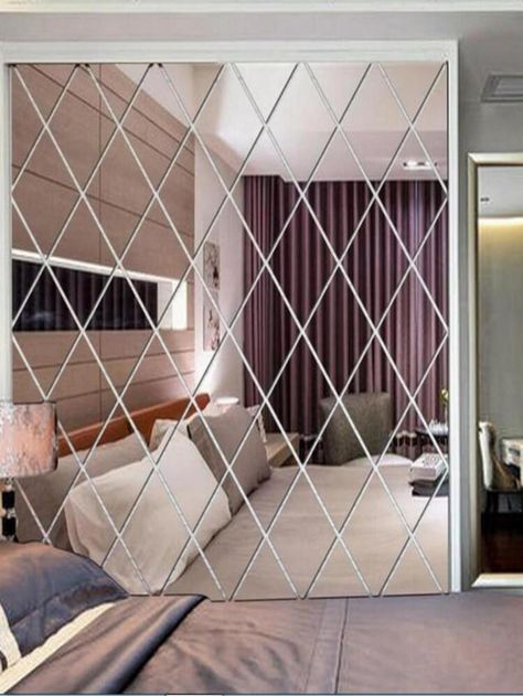 32pcs Geometric Pattern Mirror Wall Sticker, Simple Diamond Shaped Decorative Mirror For Home Decoration | SHEIN USA 3d Mirror Wall Stickers, Wall Film, 3d Mirror, Wall Stickers 3d, Mirror Stickers, Mirror Wall Stickers, Wall Stickers Living Room, Wall Stickers Home, Mirror Tiles