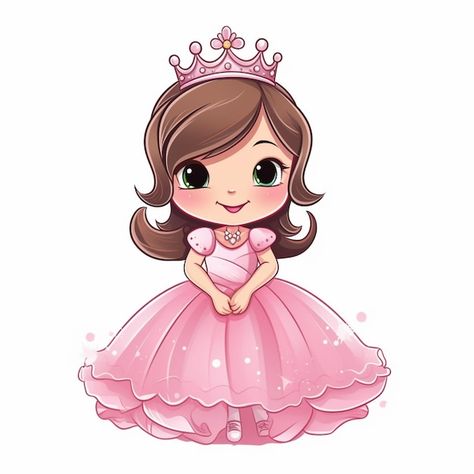 Una princesa de dibujos animados con un ... | Premium Photo #Freepik #photo #dibujos-animados #rosa #vestido #princesa Zoo Cake Topper, Dress Vector, Cartoon Princess, Illustration Art Kids, Birthday Cake Topper Printable, Princess Wallpaper, Pink Day, Cartoon Wall, Princess Cartoon