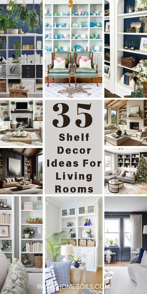 Explore 35 chic shelf decor inspirations for living rooms to elevate your space. Discover stylish arrangements, elegant accents, and creative displays perfect for enhancing your shelves. Transform your living room with these inspiring decor ideas. 3 Hanging Shelves On Wall Arrangement, Living Room Bookshelf Decor Built Ins, Shelving In Living Room Wall, Decorating Dining Room Shelves, Living Room Wall Shelves Ideas, Decor For Living Room Shelves, Floating Shelf Living Room Decor, Living Room Bookcase Decor, Box Shelves Decor