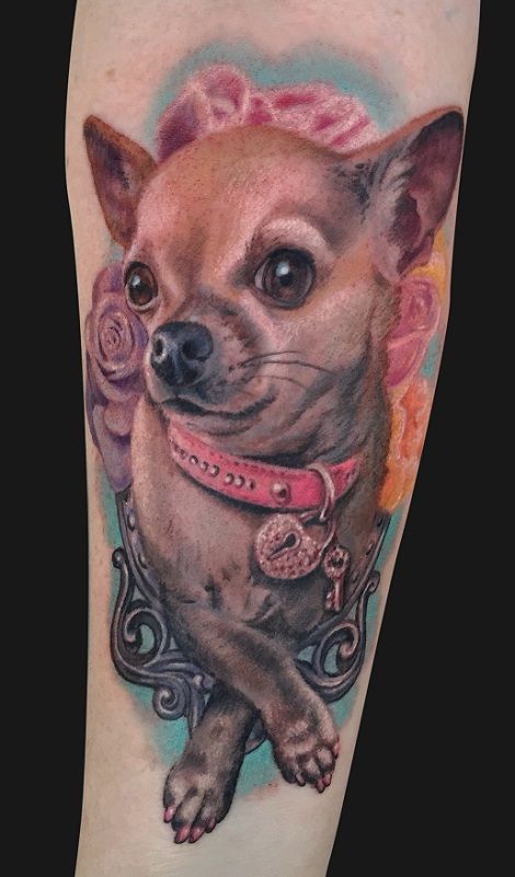 The 14 Coolest Chihuahua Tattoo Designs In The World Chihuahua Tattoo Ideas, Chihuahua Tattoos, Chihuahua Tattoo, Pet Memorial Tattoo, Pet Tattoos, Dog Memorial Tattoos, Paw Tattoo, Chihuahua Lover, Cute Chihuahua