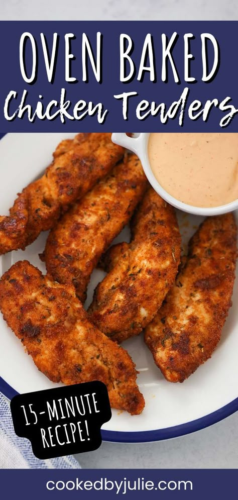 Easy Healthy Chicken Tender Recipes, Weight Watcher Chicken Tenders, Baked Chicken Tender Recipes Oven, Breaded Chicken Tenderloins In Oven, Diy Chicken Tenders Oven Baked, Oven Baked Fried Chicken Tenders, Quick Chicken Tenderloin Recipes Easy Dinners, Baked Tenders Chicken, Bakes Chicken Tenders