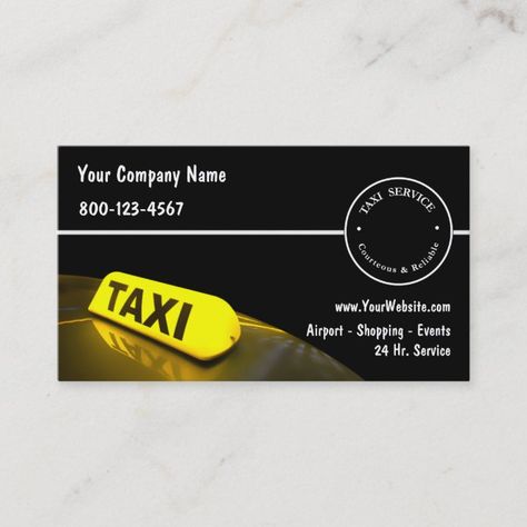 Logo Taxi, Taxi Poster Design, Taxi Business Card, Taxi Service, Business Cards