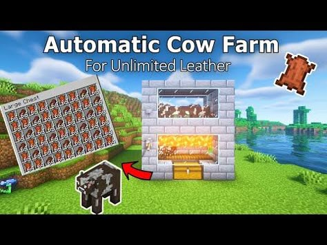 Minecraft: Best AUTOMATIC Cow Farm in 1.20! (Survival | Bedrock | Java) - YouTube Cow Farm Minecraft, Minecraft Automatic Farm, Minecraft Museum, Minecraft Spider, Minecraft Underground, Farm Minecraft, Minecraft Houses Survival, Iron Golem, Minecraft Redstone