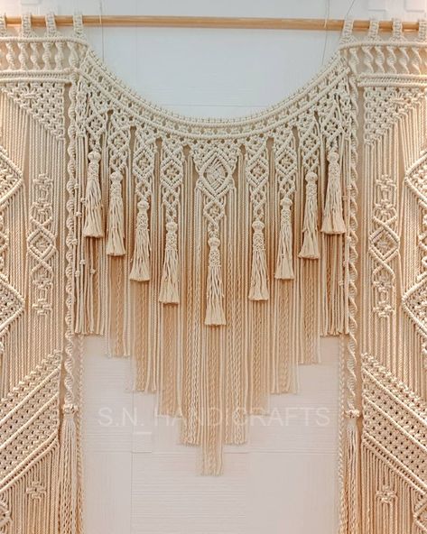 Macrame Door Hanging, Arch Arbor, Macrame Wedding Arch, Hanging Room Divider, Rideaux Boho, Macrame Curtains, Macrame Door, Cortinas Boho, Art Macramé