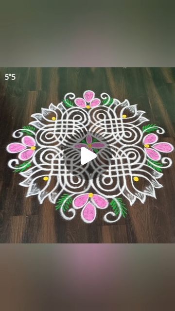 Big Dotted Rangoli Designs, Traditional Rangoli Designs Beautiful, Big Rangoli Designs With Dots, Rangoli Kolam Designs Simple, Traditional Rangoli Design, Traditional Rangoli, Styrofoam Art, Dots Kolam, Rangoli Designs Simple Diwali