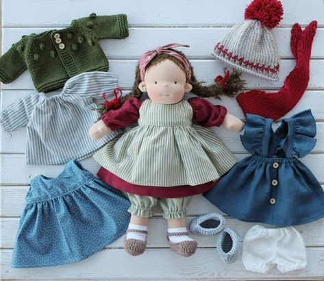 Waldorf Dolls Clothes, Boucle Yarn, Organic Cleaning Products, Eco Friendly Toys, Mohair Yarn, Waldorf Doll, Christmas Gifts For Girls, Waldorf Dolls, Soft Dolls