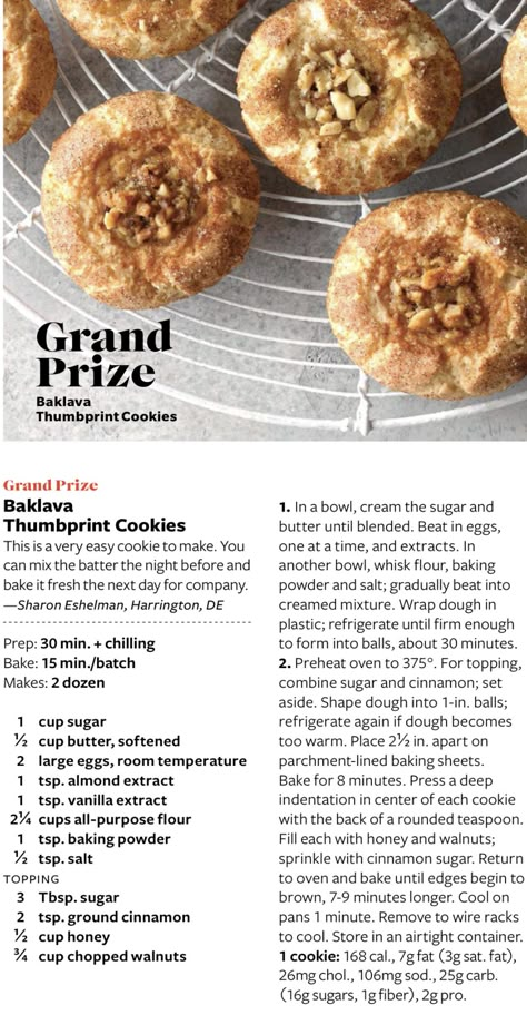 Baklava Thumbprint Cookies Recipes To Give A New Bride, Baklava Thumbprint Cookies, Thumbprint Cookies With Walnuts Recipe, Baklava Cookies Recipe, Traditional Thumbprint Cookies, Baklava Cookies, Greek Desserts Easy Baklava Recipe, Bootleg Baklava Recipe, Baklava Recipe