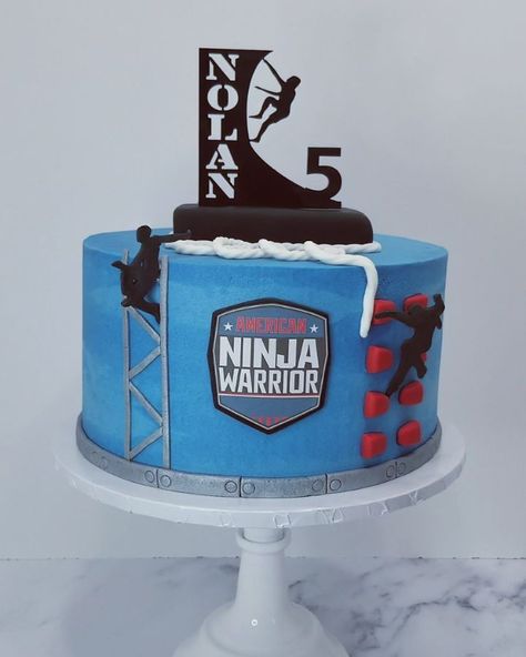 American Ninja Warrior Cake, Ninja Warrior Birthday Cake, Ninja Warrior Cake, American Ninja Warrior, Ninja Warrior, Cakes For Boys, 6th Birthday, Come Together, Eat Cake