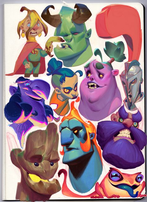 Stylized Character Design, Creature Box, Stylized Portraits, Animation Portfolio, 캐릭터 드로잉, Concept Art Character, Cartoon Faces, Monster Design, Cartoon Character Design