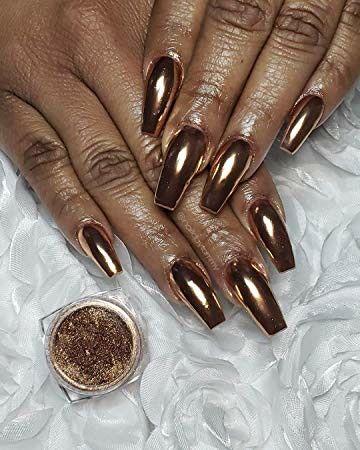 Bronze Nails Designs, Gel Chrome Nails, Gold Chrome Nails, Pastel Nails Designs, Chrome Nails Designs, Trendy Nail Art Designs, Glamour Nails, Vibrant Nails, Metallic Nails