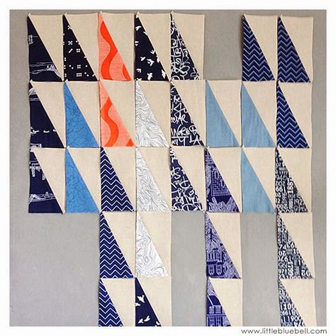 Little Bluebell: Triangle Template, Starting Something New, Forest Quilt, Triangle Quilt Pattern, Nautical Quilt, Triangle Quilts, Quilt Big, Japanese Patchwork, Childrens Quilts