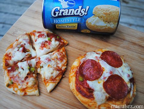 Pillsbury Grands Mini Pizzas Biscuit Muffins, Biscuit Pizzas, Grands Biscuits, Biscuit Crust, Easy Biscuit, Biscuit Pizza, Pillsbury Biscuits, Pillsbury Grands, Supreme Pizza