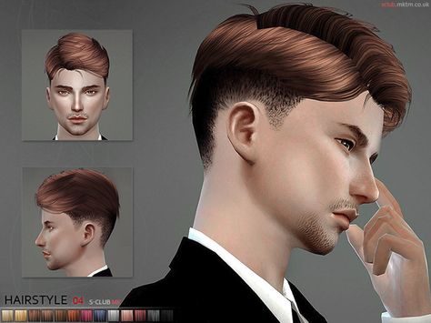 The Sims Resource: MK Hair N4 by S-Club  - Sims 4 Hairs - http://sims4hairs.com/the-sims-resource-mk-hair-n4-by-s-club/ Mods Sims 4, Los Sims 4 Mods, Sims 4 Hair Male, Die Sims 4, The Sims 4 Pc, Pelo Sims, Sims 4 Cc Makeup, Sims 4 Cc Skin, Hair Catalog