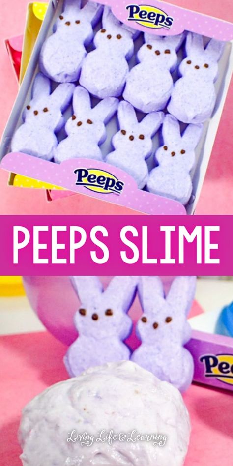 Purple Peep Slime Recipe - This makes a pliable, sweet, slime kids will love. A perfect way to use up those Peeps marshmallows so your kids don't get hopped up on sugar. Find a fun way to have fun with these Peep marshmallows and turn it into science fun rather than sugar high. Peep Slime, Kindergarten Science Curriculum, Kindergarten Science Experiments, Slime Kids, Kindergarten Science Activities, Slime For Kids, Science Crafts, Kindergarten Lesson Plans, Life Learning