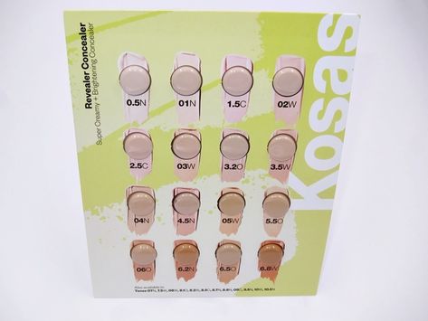 Here's What It Looks Like If You Want to Try Out 16 Shades of Kosas Revealer Concealer - Musings of a Muse Kosas Concealer Swatches, Kosas Concealer, Kosas Revealer Concealer, Concealer Swatches, Nude Colour, Shade Card, Cool Skin Tone, Nude Palette, Fall Fragrance