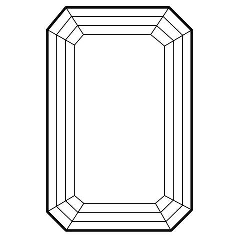 Emerald Cut  This is a rectangular shape with cut corners. It is known as a step… How To Draw Jewelry Step By Step, Emerald Drawing, Jewels Drawing, Diamond Sketch, Jewel Drawing, Gem Drawing, Jewelry Rendering, Diamond Drawing, Interior Design Sketches