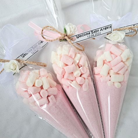 Baby Shower Hot Chocolate Cones - Pink Sweets Cones - DIY hot chocolate Party Favors - Baby First Birthday Guest Gifts - White Pastel Pink

Super cute cone bag full of all the ingredients you need to create the most delicious cup of hot chocolate at home!
Offer those lovely cones to your guest on your parties Hot Chocolate Party Favors, Hot Chocolate Cones, Hot Chocolate Bar Party, Hot Chocolate Party, Chocolate Party Favors, Luxury Candy, Cones Diy, Chocolate Cone, Diy Hot Chocolate