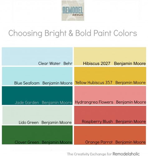 Tips for Using and Choosing Bold and Bright Paint Colors Mustard Yellow Paint Colors, Pottery Barn Paint, Indoor Paint Colors, Foyer Paint Colors, Foyer Paint, Basement Paint Colors, Bright Paint Colors, Basement Painting, Bold Paint Colors