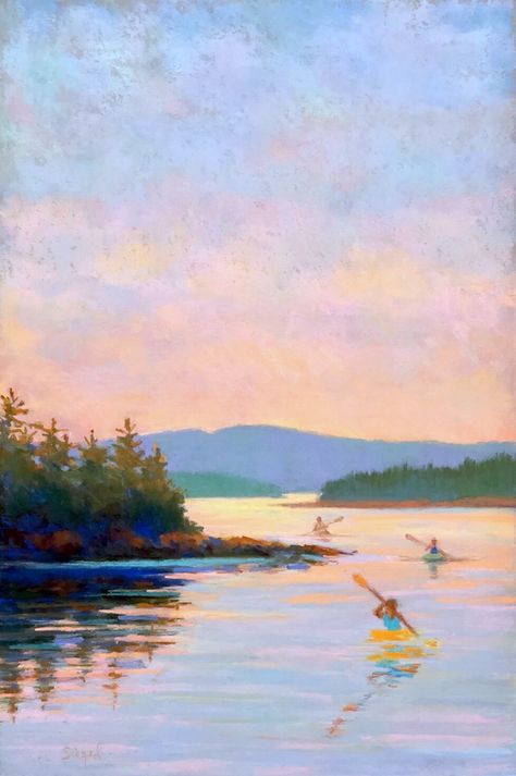 Suzanne Siegel : pigment prints : pigment prints from pastel paintings Dorm Prints, Cottage Painting, Lake Painting, Summer Painting, Original Pastel, Lake Art, Lake Landscape, Artful Home, Things To Paint