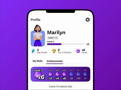 Education Gamification Motion UI by Mahima Mahajan on Dribbble Game App Ui, Gamification Ui, Gamification Education, Gamification Design, Todo App, Task Management App, Mahima Mahajan, Web Design Typography, App Ideas