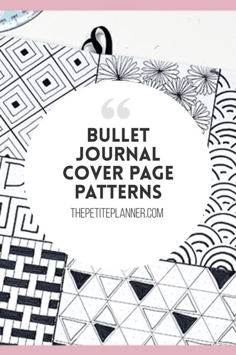 Fun Journal Cover Page Drawing Ideas. Doodling a cover page is easy and fun with these ideas about how to doodle your personalized pattern cover pages. Looking for aesthetically pleasing bullet journal cover page ideas? Try one of these to make next month stand out. Easy to draw and doodle patterns, get started doodling today for your journaling #doodles #bulletjournals #drawing #howto Bujo Patterns, Journal Cover Ideas Decorating, Bujo Decoration, Designs Doodles, Journaling Doodles, Bullet Journal Cover Page Ideas, Journal Cover Page Ideas, Cover Page Ideas, Journal Cover Page