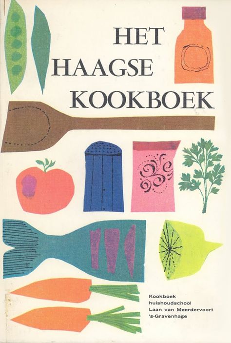 vintage cookbook colorful palette Cookbook Design, Mid Century Illustration, Beautiful Book Covers, Illustration Food, Vintage Cookbooks, Inspirational Prints, Old Book, Typography Prints, Food Illustrations