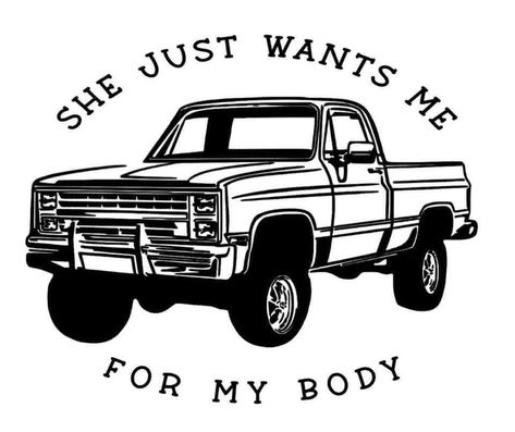 Chevy Quotes, Cricket Stickers, Chevy Tattoo, Clothing Quotes, Diy Path, Truck Quotes, Country Trucks, Diy Stencils, Sweatshirt Ideas