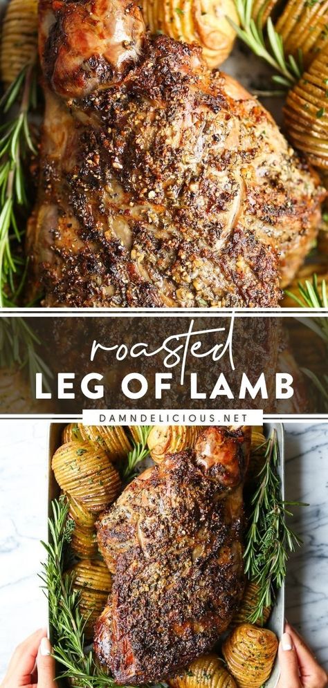 ROASTED LEG OF LAMB Leg If Lamb Recipe, Roasted Lamb Leg Recipes, Best Lamb Leg Recipes, Greek Lamb Leg Recipes, Leg Of Lamb Dinner Ideas, Roast Lamb Christmas Dinner, French Roast Recipes, How To Cook A Lamb Leg, Baked Leg Of Lamb