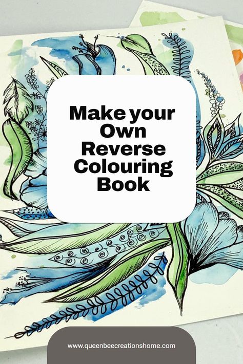 Sure, you could buy a reverse colouring book but... you could also make your own pages! Reverse Colouring, Reverse Coloring Book, Reverse Coloring, Diy Coloring Books, Art Sketches Doodles, Kids Art Class, Easy Arts And Crafts, Art Therapy Activities, Easy Doodle Art