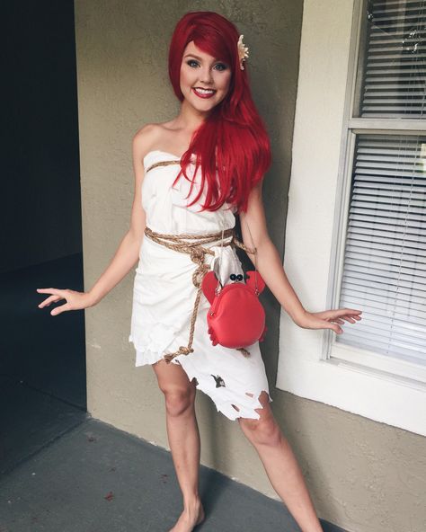 My Ariel on human legs costume made a huge splash at the halloween party! Red Head Halloween Costumes, Ariel Halloween, Ariel Halloween Costume, Costume Concepts, Most Creative Halloween Costumes, Ariel Costumes, Ariel Cosplay, Clever Halloween, Clever Halloween Costumes