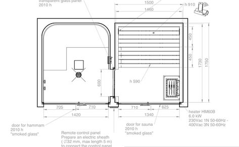 The plan: Spa by Steam and Sauna Innovation Steam And Sauna Design, Sauna Layout, Modern Saunas, Sauna Steam Room, Restroom Design, Steam Sauna, Sauna Design, Steam Bath, Steam Room