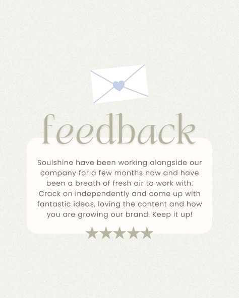 stunning feedback from our clients 💌💌💌 If you've worked with us - please type in 'soulshine digital' on google and leave us a review 💐 Leave Us A Review, Breath Of Fresh Air, Digital Content, Creative Agency, Media Marketing, A R, Social Media Marketing, Social Media, Marketing