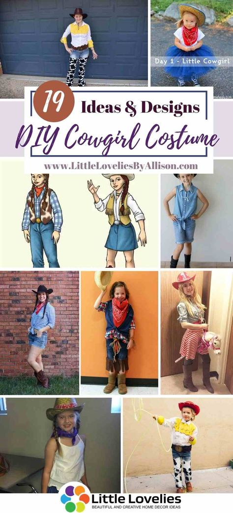 Have you ever wanted to dress up like a cowgirl but didn’t know how to? Dressing as a cowgirl is a lot interesting. It reminds you of the countryside where a woman herds and tends cattle on a ranch. This is mostly seen on the western side of the United States of America. In this article, I have put together a couple of DIY cowgirl costume ideas that you can easily DIY from the comfort of your home. #Cowgirl Cowboy Dress Up Day At School, Cowboy Diy Costume, Cowboy Costume Diy, Diy Cowgirl Costume For Women, Diy Cowgirl Outfit, Diy Cowgirl Costume, Cowboy Costume Women's, Cowgirl Costume Ideas, Diy Cowboy Costume