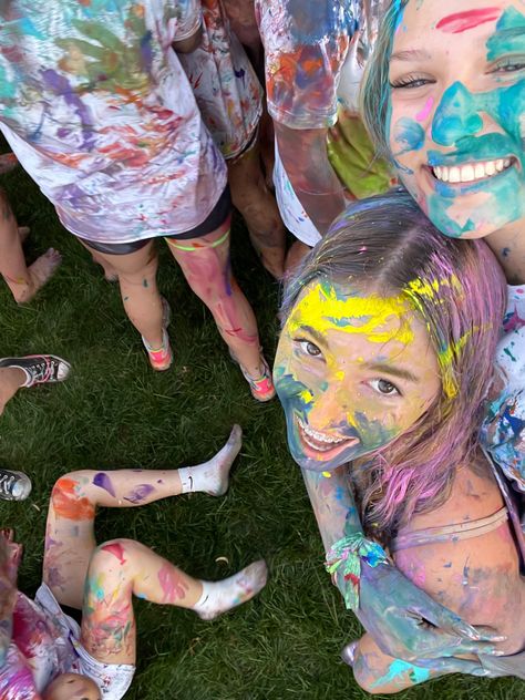 #summer #younglife #paintwar #paint #fight #colorful Paint Twister Aesthetic, Paint Ball Aesthetic, Paintball Aesthetic, Summer Camp Activities For Kids, Summer Camp Aesthetic, Youth Group Activities, Paint Games, Color Wars, Balloon Painting