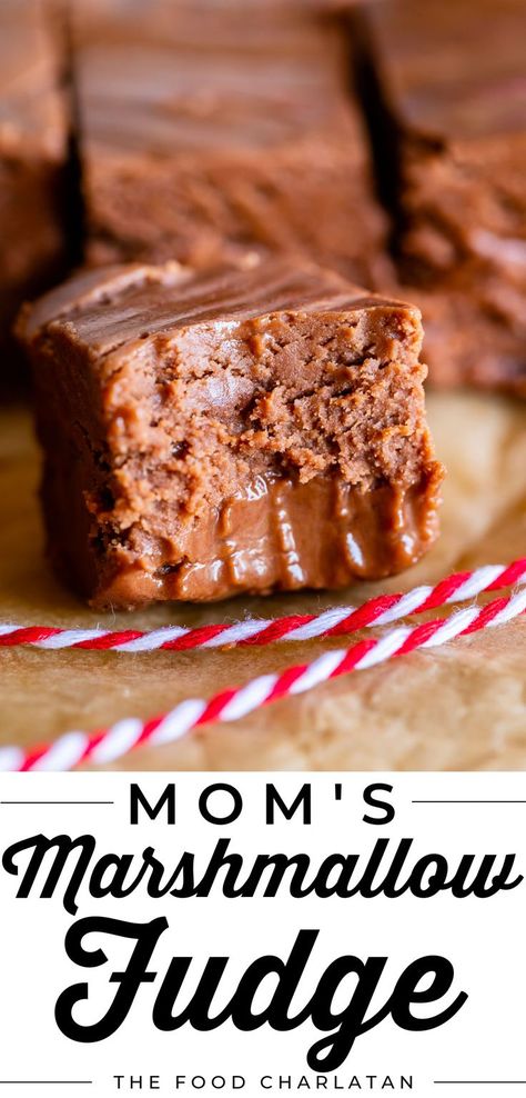 Fluff Fudge Recipe, Fluff Fudge, Simple Fudge Recipe, Fudge Marshmallow, Marshmallow Fluff Fudge, Simple Fudge, Easy Fudge Recipe, Gift For Neighbor, Marshmallow Fudge